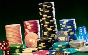 Casino-style entertainment selection area with gold cards for adults